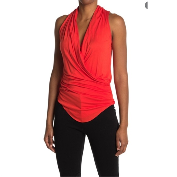 Helmut Lang | Overlap Draped Top In Helium Pink S - Picture 2 of 12